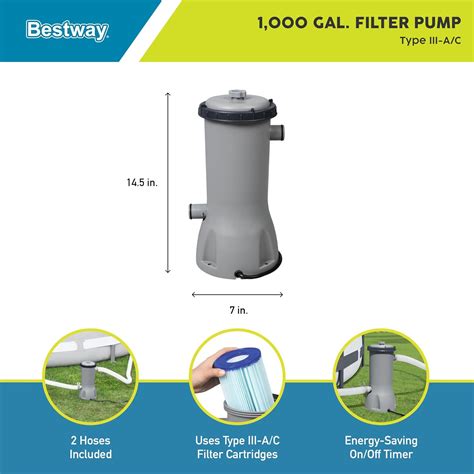 Bestway Flowclear 1000gal Filter Pump for Above .